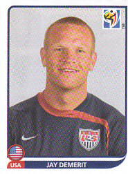 Jay Demerit USA samolepka Panini World Cup 2010 #206